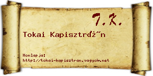 Tokai Kapisztrán névjegykártya